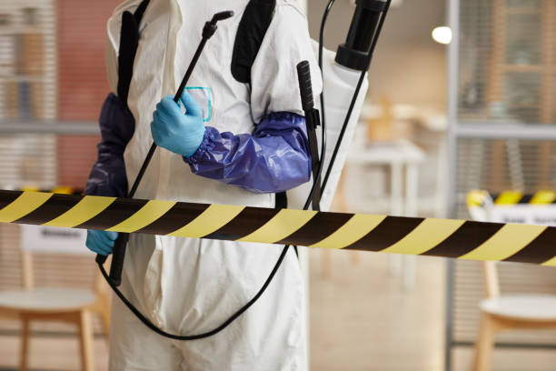 Professional Sewage Cleanup technician working in Cascade, ID